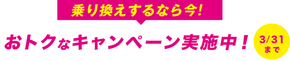 おトクキャンペーン実践中！